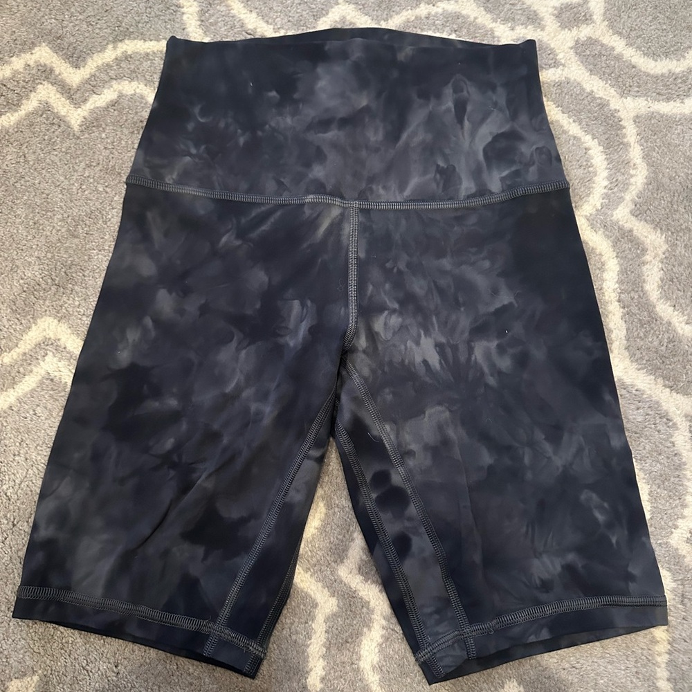 Lululemon Athletica Dark Tie-Dye Bike Shorts